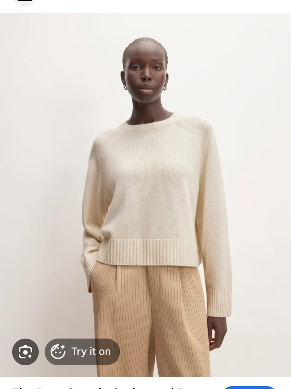Everlane boxy crew cashmere sweater
